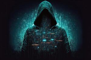 Hacker technology concept illustration. photo