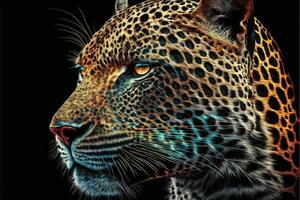 Leopard. Tiger Face. Wild Animals. photo