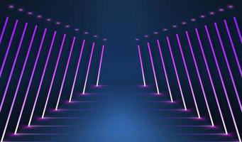 3d realistic neon background with line light effect. vector