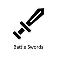 Battle Swords Vector  Solid Icons. Simple stock illustration stock
