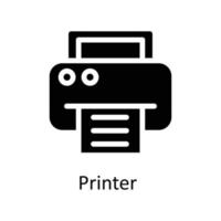 impresora vector sólido iconos sencillo valores ilustración valores