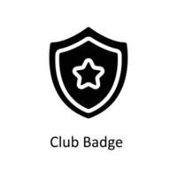 Club Badge Vector  Solid Icons. Simple stock illustration stock