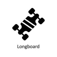 Longboard Vector  Solid Icons. Simple stock illustration stock