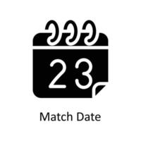 Match Date Vector  Solid Icons. Simple stock illustration stock