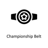 Championship Belt Vector  Solid Icons. Simple stock illustration stock