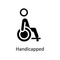 Handicapped Vector  Solid Icons. Simple stock illustration stock