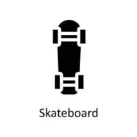 Skateboard Vector  Solid Icons. Simple stock illustration stock