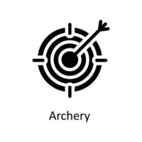 Archery Vector  Solid Icons. Simple stock illustration stock