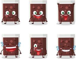 Cartoon character of glass of cola with smile expression vector