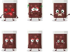 Glass of cola cartoon character with nope expression vector