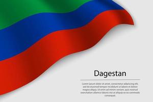 ola bandera de daguestán es un región de Rusia vector