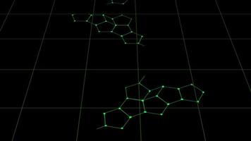 antecedentes hexágono geométrico, salud diagonal líneas radiante en todas direcciones con concepto tecnología líneas. 4k resolución video