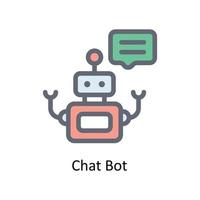 Chat Bot Vector  Fill outline Icons. Simple stock illustration stock