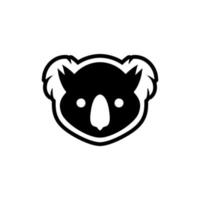 Vector logo of black and white koala.