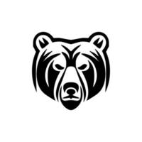 Logo of a bear in black and white vector form