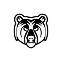 vector logo con negro y blanco oso.