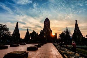 Ancient Buddhist temple in Asia photo