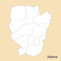 High Quality map of Naama is a province of Algeria vector