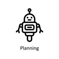 Planning Vector   outline Icons. Simple stock illustration stock