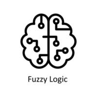 Fuzzy Logic  Vector   outline Icons. Simple stock illustration stock