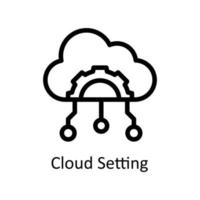 Cloud Setting Vector   outline Icons. Simple stock illustration stock