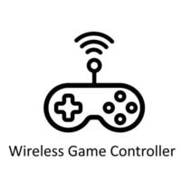 Wireless Game Controller  Vector   outline Icons. Simple stock illustration stock