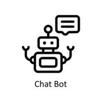Chat Bot Vector   outline Icons. Simple stock illustration stock