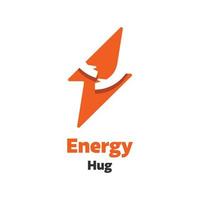 energía abrazo logo vector