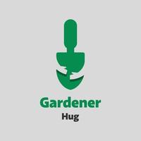 jardinero abrazo logo vector