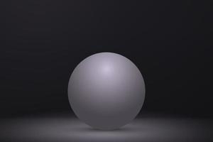 3d realistic sphere on black background vector