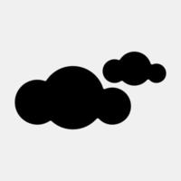 Icon cloudy. Weather elements symbol. Icons in glyph style. Good for prints, web, smartphone app, posters, infographics, logo, sign, etc. vector