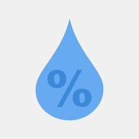 Icon humidity. Weather elements symbol. Icons in flat style. Good for prints, web, smartphone app, posters, infographics, logo, sign, etc. vector