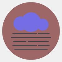 Icon fog. Weather elements symbol. Icons in color mate style. Good for prints, web, smartphone app, posters, infographics, logo, sign, etc. vector