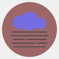 Icon fog. Weather elements symbol. Icons in color mate style. Good for prints, web, smartphone app, posters, infographics, logo, sign, etc. vector