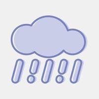 Icon rain. Weather elements symbol. Icons in two tone style. Good for prints, web, smartphone app, posters, infographics, logo, sign, etc. vector