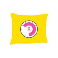 8 hours sleep color line icon. Sleeping time sign. Healthy lifestyle vector