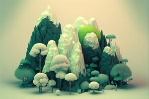 Replica forest paper art. photo