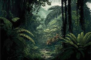 Vast tropical forest. photo