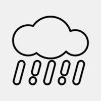 Icon rain. Weather elements symbol. Icons in line style. Good for prints, web, smartphone app, posters, infographics, logo, sign, etc. vector