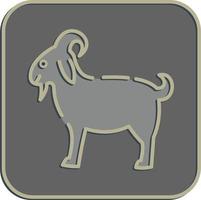 Icon goat. Islamic elements of Ramadhan, Eid Al Fitr, Eid Al Adha. Icons in embossed style. Good for prints, posters, logo, decoration, greeting card, etc. vector