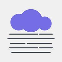 Icon fog. Weather elements symbol. Icons in flat style. Good for prints, web, smartphone app, posters, infographics, logo, sign, etc. vector