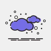 Icon cloudy. Weather elements symbol. Icons in MBE style. Good for prints, web, smartphone app, posters, infographics, logo, sign, etc. vector