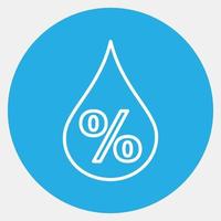 Icon humidity. Weather elements symbol. Icons in blue round style. Good for prints, web, smartphone app, posters, infographics, logo, sign, etc. vector