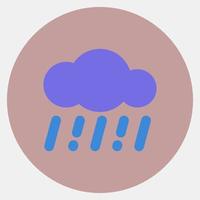 Icon rain. Weather elements symbol. Icons in color mate style. Good for prints, web, smartphone app, posters, infographics, logo, sign, etc. vector