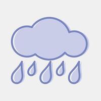 Icon drizzle. Weather elements symbol. Icons in two tone style. Good for prints, web, smartphone app, posters, infographics, logo, sign, etc. vector