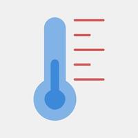 icono temperatura. clima elementos símbolo. íconos en plano estilo. bueno para huellas dactilares, web, teléfono inteligente aplicación, carteles, infografía, logo, firmar, etc. vector