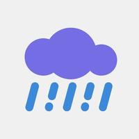 icono lluvia. clima elementos símbolo. íconos en plano estilo. bueno para huellas dactilares, web, teléfono inteligente aplicación, carteles, infografía, logo, firmar, etc. vector