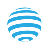 plastic ball with blue and white stripes png