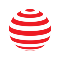 plástico bola com vermelho e branco listras png