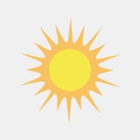 Icon sunny. Weather elements symbol. Icons in flat style. Good for prints, web, smartphone app, posters, infographics, logo, sign, etc. vector